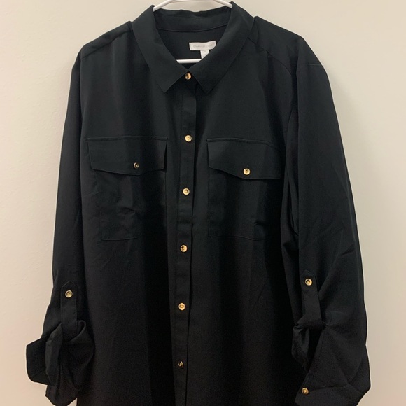 Button down black top - Picture 1 of 1
